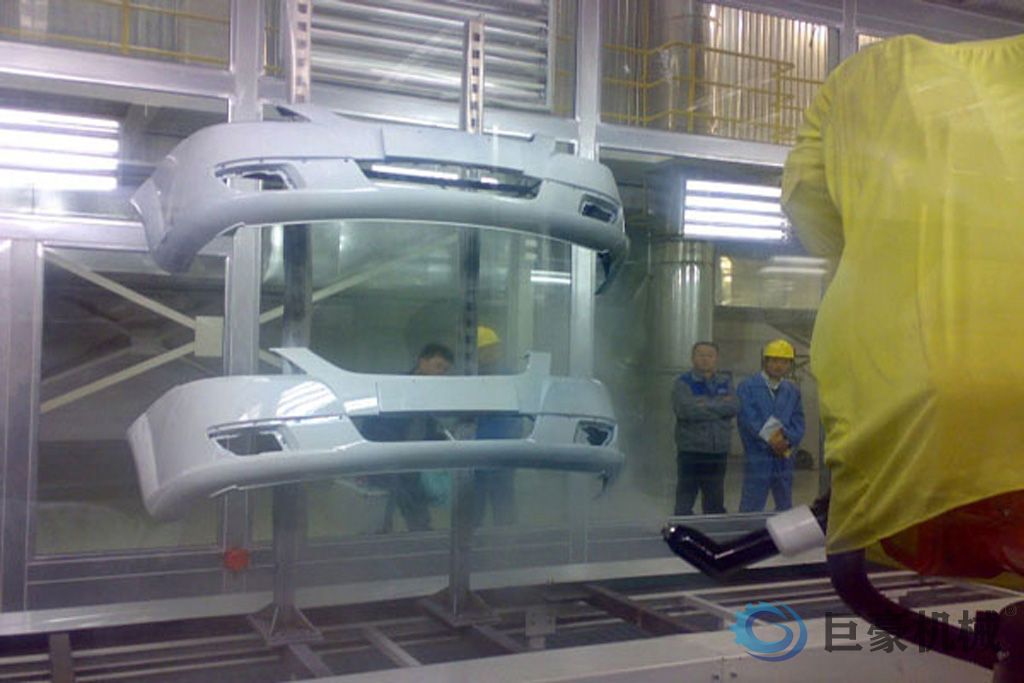 汽車保險(xiǎn)杠噴涂生產(chǎn)線工藝流程(圖1)